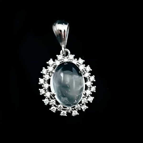 گردنبند نقره زنانه طرح ستایش با سنگ در نجف اصلی - Image 4