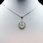 گردنبند نقره زنانه طرح ستایش با سنگ در نجف اصلی