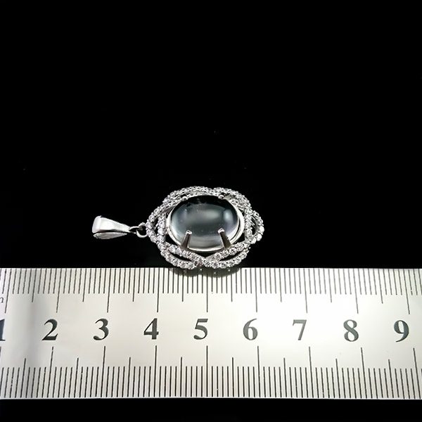 گردنبند نقره زنانه طرح فرشته با سنگ در نجف اصلی - Image 3