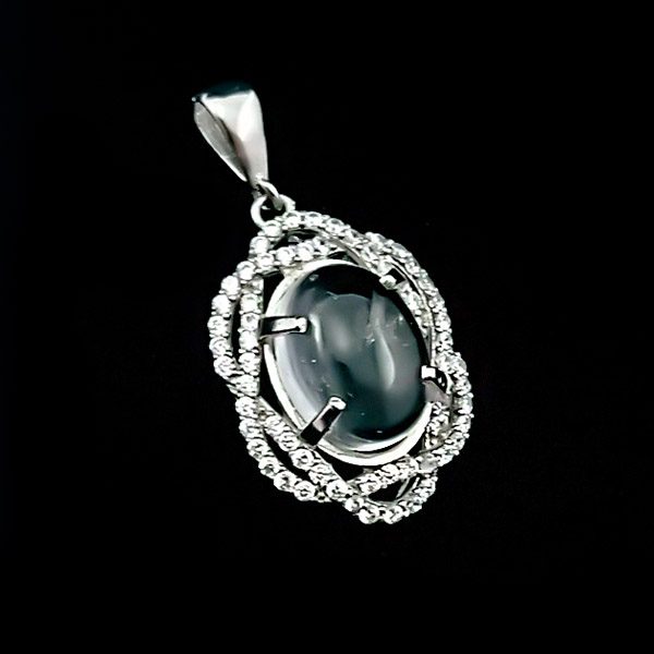 گردنبند نقره زنانه طرح فرشته با سنگ در نجف اصلی - Image 5