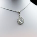 گردنبند نقره زنانه طرح گیتی با سنگ در نجف اصلی - Image 4