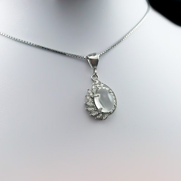 گردنبند نقره زنانه طرح گیتی با سنگ در نجف اصلی - Image 4