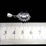 گردنبند نقره زنانه طرح گیتی با سنگ در نجف اصلی - Image 5