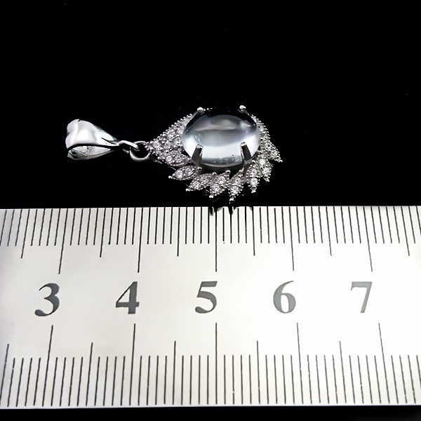 گردنبند نقره زنانه طرح گیتی با سنگ در نجف اصلی - Image 5