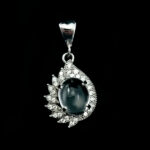 گردنبند نقره زنانه طرح گیتی با سنگ در نجف اصلی - Image 2