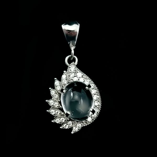 گردنبند نقره زنانه طرح گیتی با سنگ در نجف اصلی - Image 2