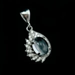 گردنبند نقره زنانه طرح گیتی با سنگ در نجف اصلی - Image 3