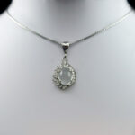 گردنبند نقره زنانه طرح گیتی با سنگ در نجف اصلی