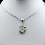 گردنبند نقره زنانه طرح مروارید با سنگ در نجف اصلی - Image 5