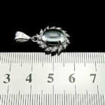 گردنبند نقره زنانه طرح مروارید با سنگ در نجف اصلی - Image 3