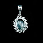 گردنبند نقره زنانه طرح مروارید با سنگ در نجف اصلی - Image 4