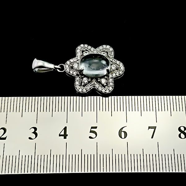 گردنبند نقره زنانه طرح ستاره دریایی با سنگ در نجف اصلی - Image 5