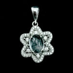 گردنبند نقره زنانه طرح ستاره دریایی با سنگ در نجف اصلی - Image 2