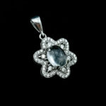 گردنبند نقره زنانه طرح ستاره دریایی با سنگ در نجف اصلی - Image 3