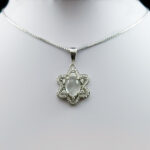 گردنبند نقره زنانه طرح ستاره دریایی با سنگ در نجف اصلی