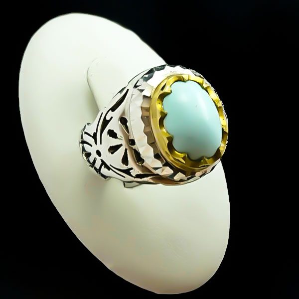 ۲-۱-۰۵۸ turquoise-ring (2) انگشتر فیروزه دست ساز