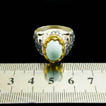 انگشتر نقره مردانه دست ساز طرح حسام با سنگ فیروزه نیشابوری - Image 2