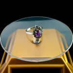 انگشتر نقره زنانه طرح هیلدا با سنگ آمیتیست اصلی - Image 3