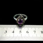 انگشتر نقره زنانه طرح هیلدا با سنگ آمیتیست اصلی - Image 4