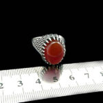 انگشتر فاخر نقره مردانه طرح جانیار با سنگ عقیق یمنی - Image 2