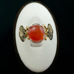 انگشتر نقره مردانه طرح جاوید با سنگ عقیق یمنی - Image 5