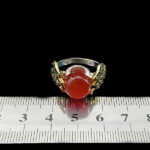 انگشتر نقره مردانه طرح جاوید با سنگ عقیق یمنی - Image 3