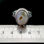 انگشتر نقره مردانه طرح جویا با سنگ عقیق سلیمانی - Image 6