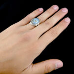 انگشتر نقره مردانه طرح جویا با سنگ عقیق سلیمانی - Image 2