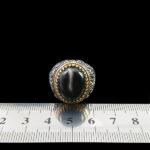 انگشتر نقره مردانه طرح بهشاد با سنگ عقیق سلیمانی - Image 3