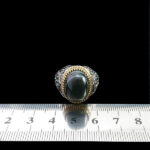 انگشتر نقره مردانه طرح پارسیا با سنگ عقیق سلیمانی - Image 5