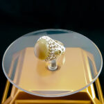 انگشتر نقره مردانه طرح کف العباس با سنگ عقیق سلیمانی - Image 4