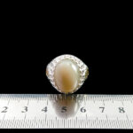 انگشتر نقره مردانه طرح کف العباس با سنگ عقیق سلیمانی - Image 5