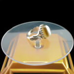 انگشتر نقره مردانه طرح خوشنود با سنگ عقیق سلیمانی اصل - Image 2