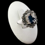 انگشتر نقره زنانه طرح ویونا با سنگ عقیق شجر اصلی