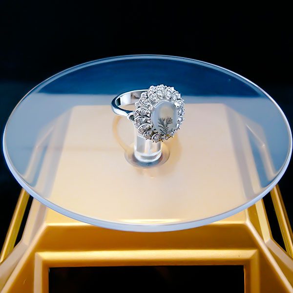 انگشتر نقره زنانه طرح هانا با سنگ عقیق شجر اصلی - Image 3