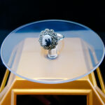 انگشتر نقره زنانه طرح هلما با سنگ عقیق شجر اصلی - Image 2