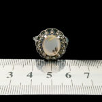 انگشتر نقره زنانه طرح هلنا با سنگ عقیق شجر اصلی - Image 2