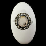 انگشتر نقره زنانه طرح هلنا با سنگ عقیق شجر اصلی - Image 3