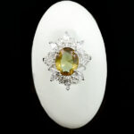 انگشتر نقره زنانه طرح ونوس با سنگ الکساندریت الماس تراش - Image 2