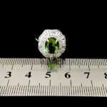 انگشتر نقره زنانه طرح ویانا با سنگ الکساندریت الماس تراش - Image 4