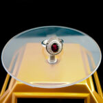 انگشتر نقره زنانه طرح ویدا با سنگ گارنت الماس تراش - Image 2