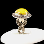 انگشتر نقره مردانه طرح دانیار با سنگ شرف الشمس + حکاکی - Image 6