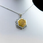 گردنبند نقره دست ساز شش ضلعی حسین منی و انا من حسین (ع) + تربت امام حسین (ع) + حرز امام جواد (ع) - Image 5