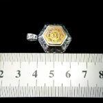 گردنبند نقره دست ساز شش ضلعی یا امام حسین (ع) با حرز امام جواد (ع) و تربت امام حسین (ع) - Image 5