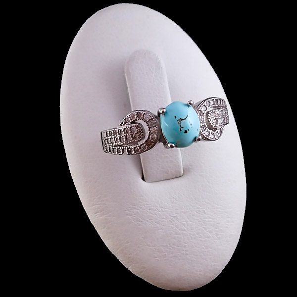 ۲-۱-۰۳۲ turquoise-ring (4) انگشتر فیروزه زنانه نقره