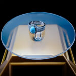 انگشتر نقره زنانه طرح سونیا با سنگ فیروزه نیشابوری - Image 3