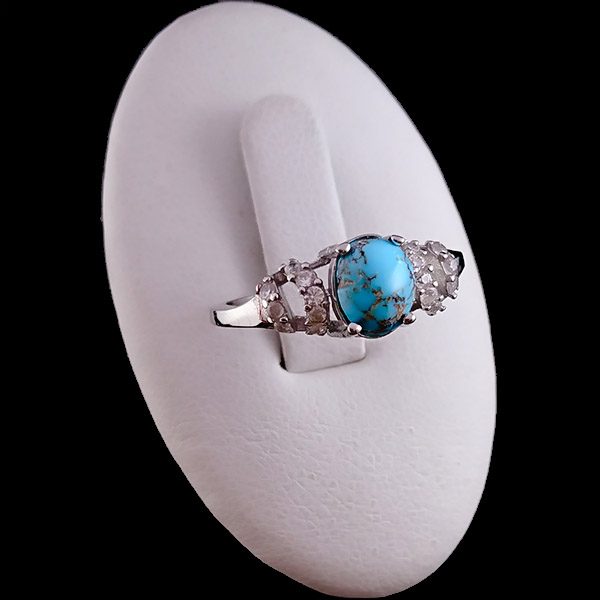 ۲-۱-۰۳۵ turquoise-ring (4) انواع انگشتر فیروزه دخترانه اصل