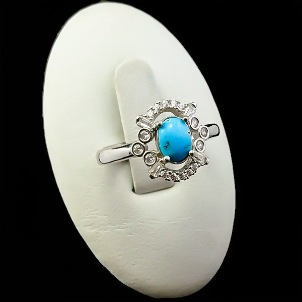 انگشتر فیروزه زنانه نقره