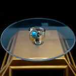 انگشتر نقره زنانه طرح کیارا با سنگ فیروزه نیشابوری - Image 4