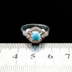 انگشتر نقره زنانه طرح کیارا با سنگ فیروزه نیشابوری - Image 2